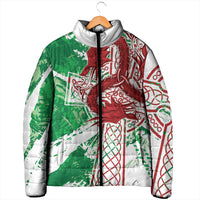 Wales Cymru Am Byth Padded Jacket Celtic Dragon Triskelion - Wonder Print Shop