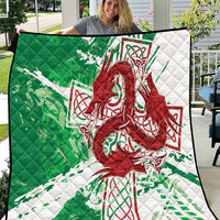 Wales Cymru Am Byth Quilt Celtic Dragon Triskelion - Wonder Print Shop