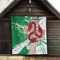 Wales Cymru Am Byth Quilt Celtic Dragon Triskelion - Wonder Print Shop