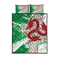 Wales Cymru Am Byth Quilt Bed Set Celtic Dragon Triskelion - Wonder Print Shop