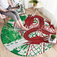 Wales Cymru Am Byth Round Carpet Celtic Dragon Triskelion - Wonder Print Shop