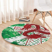 Wales Cymru Am Byth Round Carpet Celtic Dragon Triskelion - Wonder Print Shop
