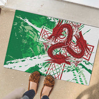 Wales Cymru Am Byth Rubber Doormat Celtic Dragon Triskelion - Wonder Print Shop