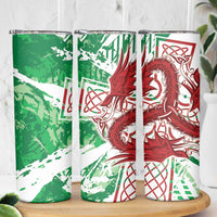Wales Cymru Am Byth Skinny Tumbler Celtic Dragon Triskelion - Wonder Print Shop