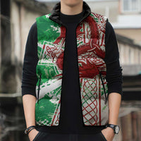 Wales Cymru Am Byth Sleeveless Puffer Jacket Celtic Dragon Triskelion - Wonder Print Shop