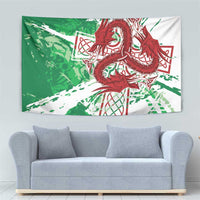 Wales Cymru Am Byth Tapestry Celtic Dragon Triskelion - Wonder Print Shop