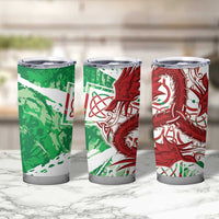 Wales Cymru Am Byth Tumbler Cup Celtic Dragon Triskelion - Wonder Print Shop