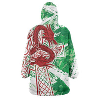 Wales Cymru Am Byth Wearable Blanket Hoodie Celtic Dragon Triskelion - Wonder Print Shop