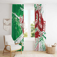 Wales Cymru Am Byth Window Curtain Celtic Dragon Triskelion - Wonder Print Shop