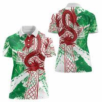 Wales Cymru Am Byth Women Polo Shirt Celtic Dragon Triskelion - Wonder Print Shop
