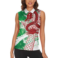 Wales Cymru Am Byth Women Sleeveless Polo Shirt Celtic Dragon Triskelion - Wonder Print Shop