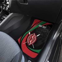 Kenya Mashujaa Day Personalized Car Mats Lion Warrior with Masai Shield LT7 - Wonder Print Shop