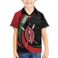 Kenya Mashujaa Day Personalized Hawaiian Shirt Lion Warrior with Masai Shield - Wonder Print Shop