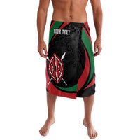 Kenya Mashujaa Day Personalized Lavalava Lion Warrior with Masai Shield - Wonder Print Shop