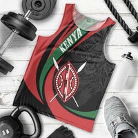 Kenya Mashujaa Day Personalized Men Tank Top Lion Warrior with Masai Shield - Wonder Print Shop