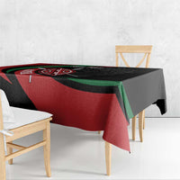 Kenya Mashujaa Day Personalized Tablecloth Lion Warrior with Masai Shield - Wonder Print Shop