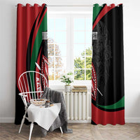 Kenya Mashujaa Day Personalized Window Curtain Lion Warrior with Masai Shield - Wonder Print Shop