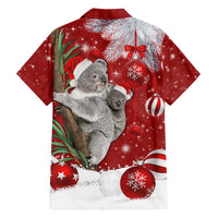 Australia Christmas Family Matching Short Sleeve Bodycon Dress and Hawaiian Shirt Santa Koala Ver02 - Wonder Print Shop