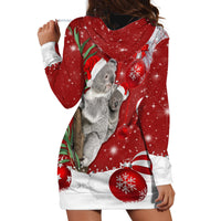 Australia Christmas Hoodie Dress Santa Koala Ver02 - Wonder Print Shop