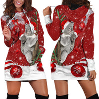 Australia Christmas Hoodie Dress Santa Koala Ver02 - Wonder Print Shop