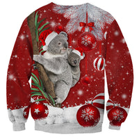 Australia Christmas Sweatshirt Santa Koala Ver02 - Wonder Print Shop