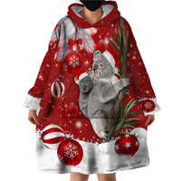 Australia Christmas Wearable Blanket Hoodie Santa Koala Ver02 - Wonder Print Shop