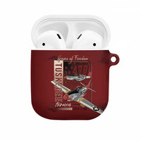Tuskegee Airmen Spit Fire 477th AirPods Case Crimson Grunge - Wonder Print Shop