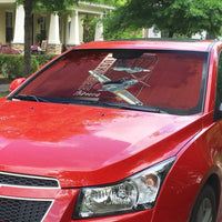Tuskegee Airmen Spit Fire 477th Auto Sun Shade Crimson Grunge - Wonder Print Shop