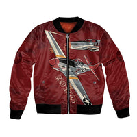 Tuskegee Airmen Spit Fire 477th Bomber Jacket Crimson Grunge - Wonder Print Shop