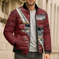 Tuskegee Airmen Spit Fire 477th Bomber Puffer Jacket Crimson Grunge - Wonder Print Shop