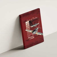 Tuskegee Airmen Spit Fire 477th Canvas Wall Art Crimson Grunge - Wonder Print Shop