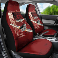 Tuskegee Airmen Spit Fire 477th Car Seat Cover Crimson Grunge - Wonder Print Shop