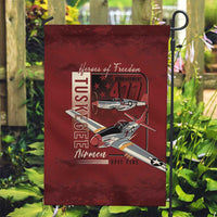 Tuskegee Airmen Spit Fire 477th Garden Flag Crimson Grunge - Wonder Print Shop