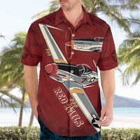 Tuskegee Airmen Spit Fire 477th Hawaiian Shirt Crimson Grunge - Wonder Print Shop