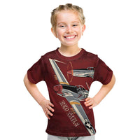 Tuskegee Airmen Spit Fire 477th Kid T Shirt Crimson Grunge - Wonder Print Shop