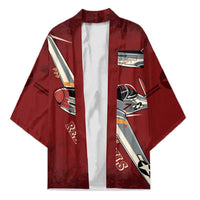 Tuskegee Airmen Spit Fire 477th Kimono Crimson Grunge - Wonder Print Shop