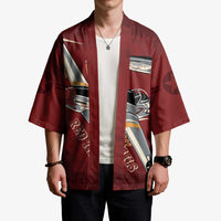 Tuskegee Airmen Spit Fire 477th Kimono Crimson Grunge - Wonder Print Shop