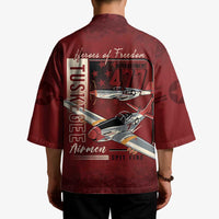 Tuskegee Airmen Spit Fire 477th Kimono Crimson Grunge - Wonder Print Shop