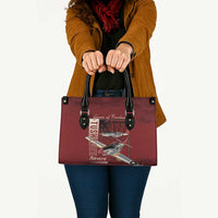 Tuskegee Airmen Spit Fire 477th Leather Bag Crimson Grunge - Wonder Print Shop
