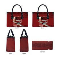 Tuskegee Airmen Spit Fire 477th Leather Bag Crimson Grunge - Wonder Print Shop