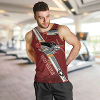 Tuskegee Airmen Spit Fire 477th Men Tank Top Crimson Grunge - Wonder Print Shop