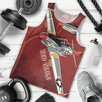 Tuskegee Airmen Spit Fire 477th Men Tank Top Crimson Grunge - Wonder Print Shop