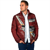 Tuskegee Airmen Spit Fire 477th Padded Jacket Crimson Grunge - Wonder Print Shop