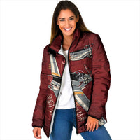 Tuskegee Airmen Spit Fire 477th Padded Jacket Crimson Grunge - Wonder Print Shop