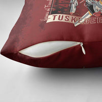 Tuskegee Airmen Spit Fire 477th Pillow Cover Crimson Grunge - Wonder Print Shop