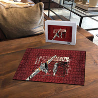 Tuskegee Airmen Spit Fire 477th Puzzle Crimson Grunge - Wonder Print Shop