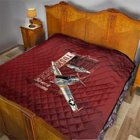 Tuskegee Airmen Spit Fire 477th Quilt Crimson Grunge - Wonder Print Shop