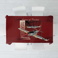 Tuskegee Airmen Spit Fire 477th Tablecloth Crimson Grunge - Wonder Print Shop