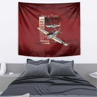 Tuskegee Airmen Spit Fire 477th Tapestry Crimson Grunge - Wonder Print Shop