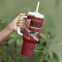 Tuskegee Airmen Spit Fire 477th Tumbler With Handle Crimson Grunge - Wonder Print Shop